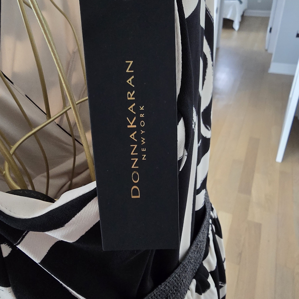 Donna Karan Black and White Dress